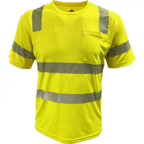 PIP 104CMPS-LM-XS, Reflective Apparel™, ANSI Type R Class 3 EcoChill Short Sleeve T-Shirt with Coo